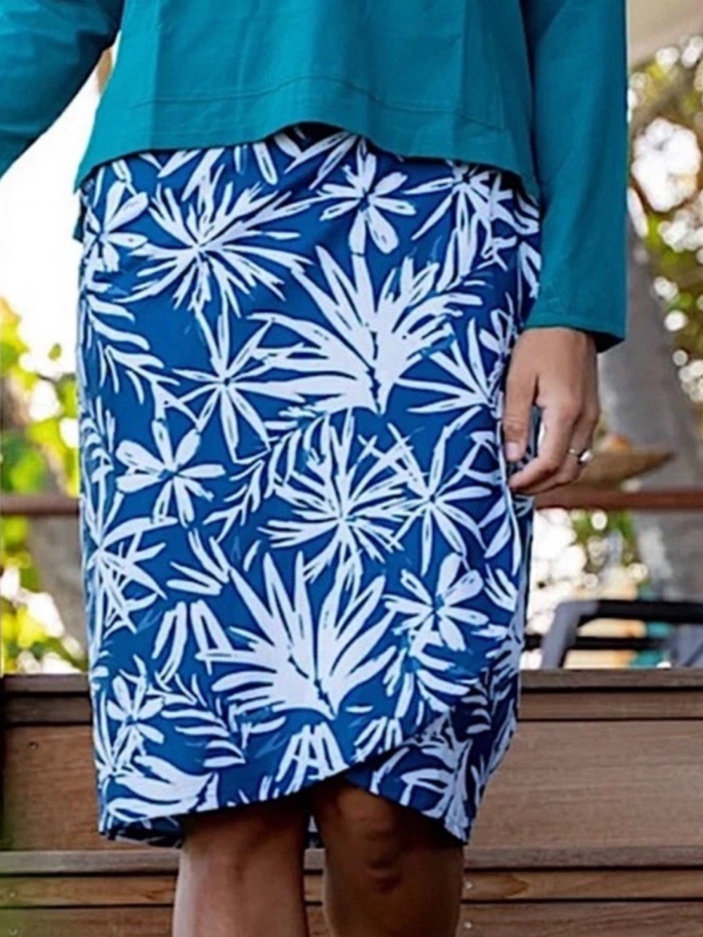 RipSkirt Hawaii Tropical Palms Navy Wrap Skirt
Length 3 Size XXL
